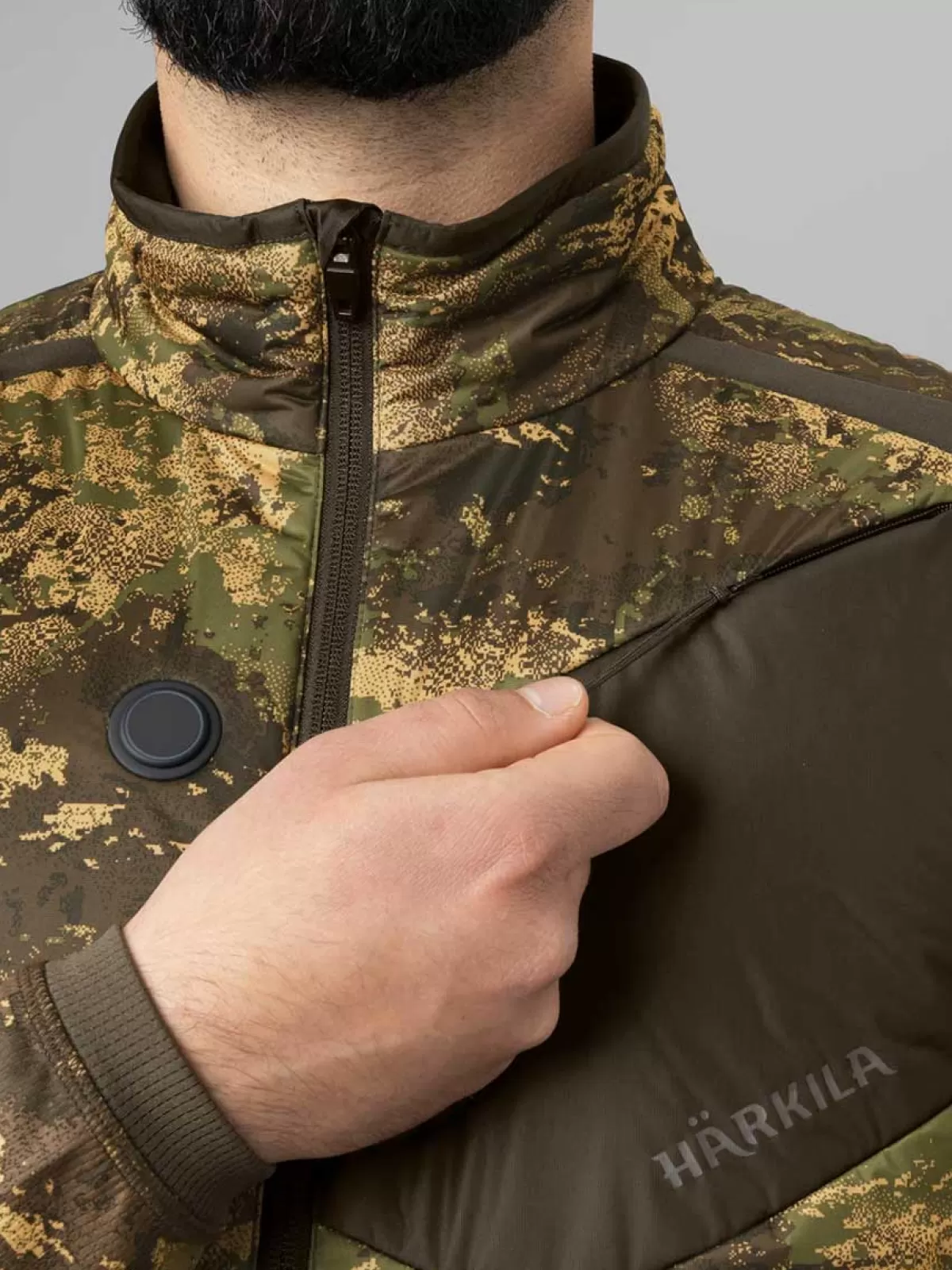 Hot Harkila Heat Control Camo Waistcoat - Mens Vest - Axis Msp Forest