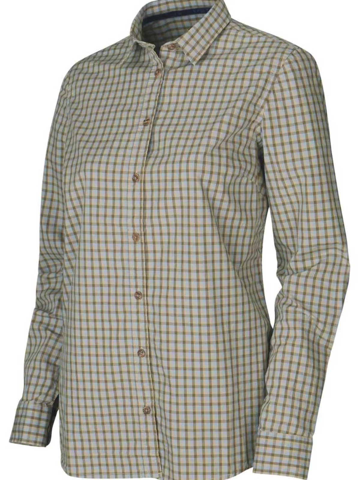 Fashion Harkila Shirt - Ladies Selja Cotton Heritage Blue Check