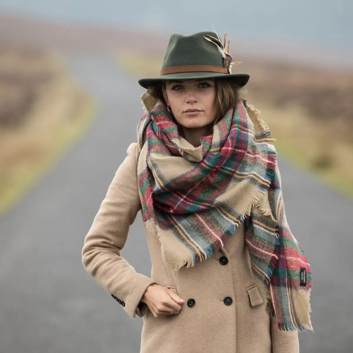 Online Hicks and Brown Hicks & Brown Ladies Suffolk Fedora Hat - Guinea And Pheasant Feather Olive