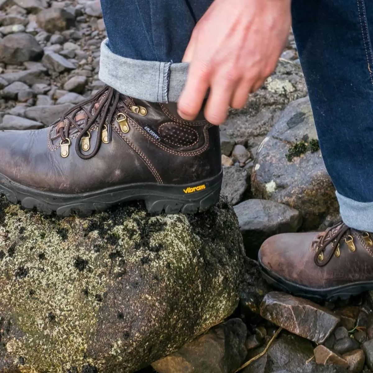 Clearance Hoggs of Fife Munro Classic W/P Hiking Boot - Crazy Horse Brown