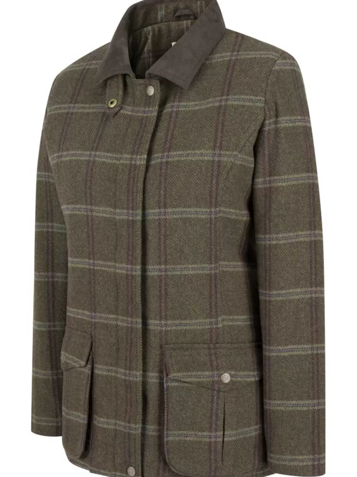 Shop Hoggs of Fife Musselburgh Ladies Tweed Field Coat - Bracken