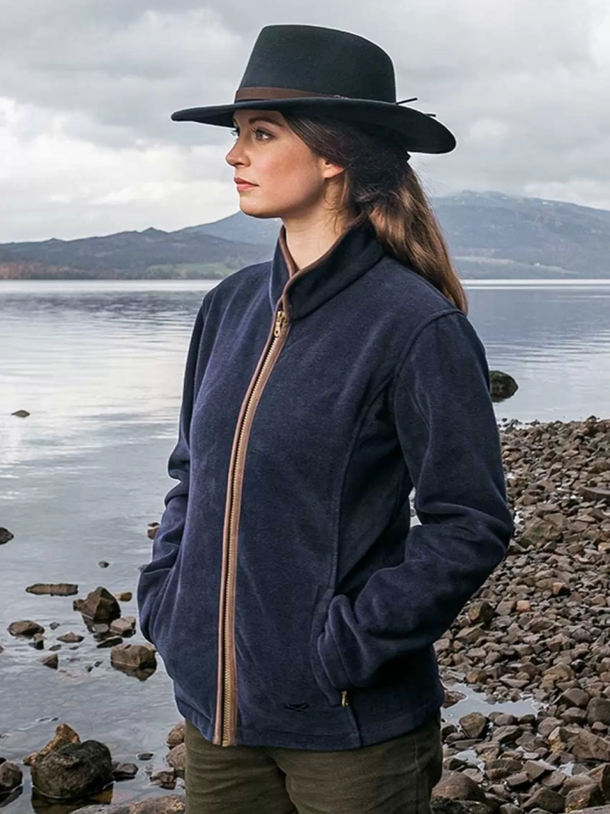 Best Hoggs of Fife Stenton Technical Fleece Jacket - Ladies - Midnight Navy