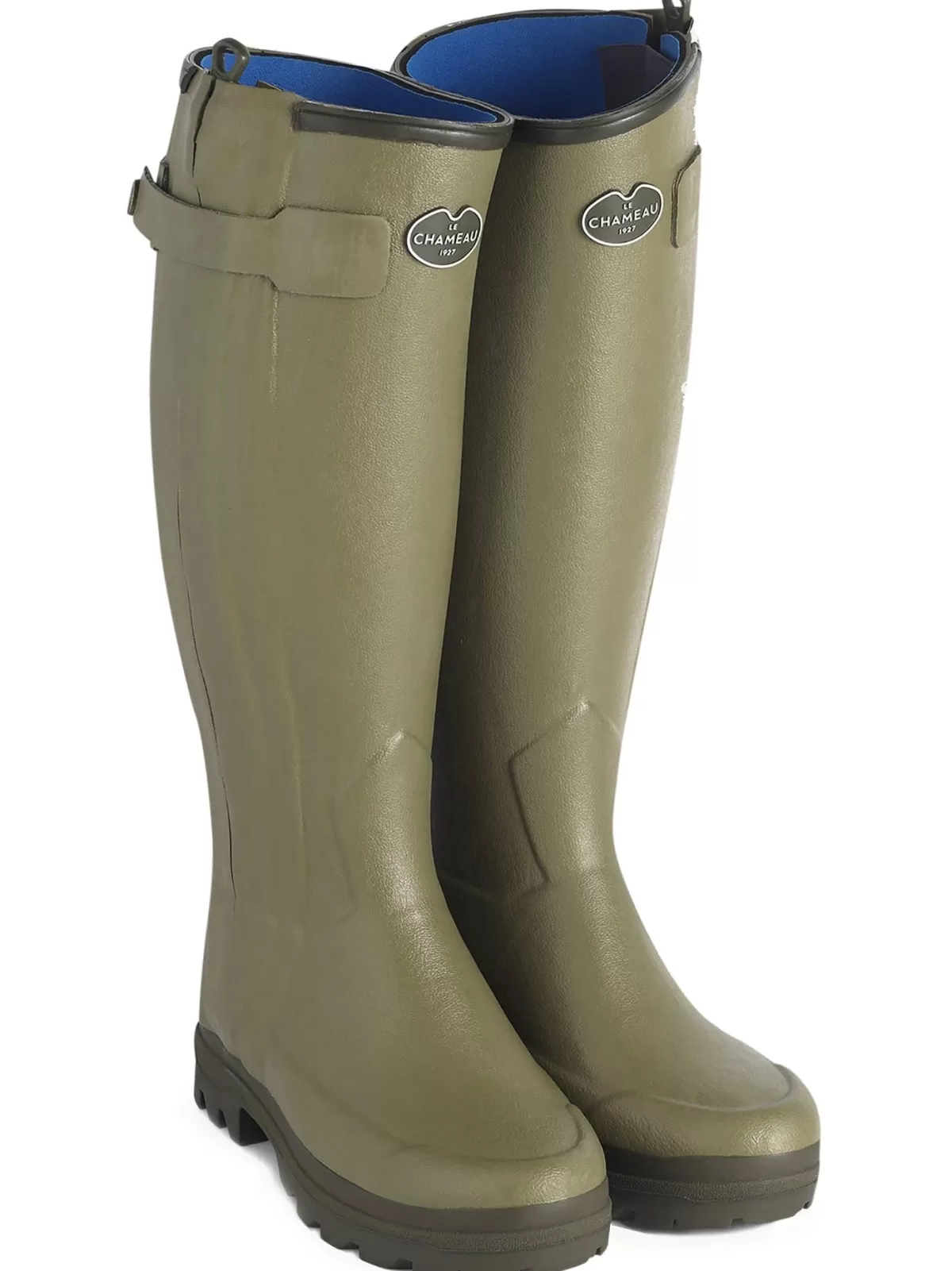 Fashion Le Chameau Chasseur Boots - Ladies Neoprene Lined Full Zip - Vert Vierzon Neoprene Lined Full Zip Vert Vierzon