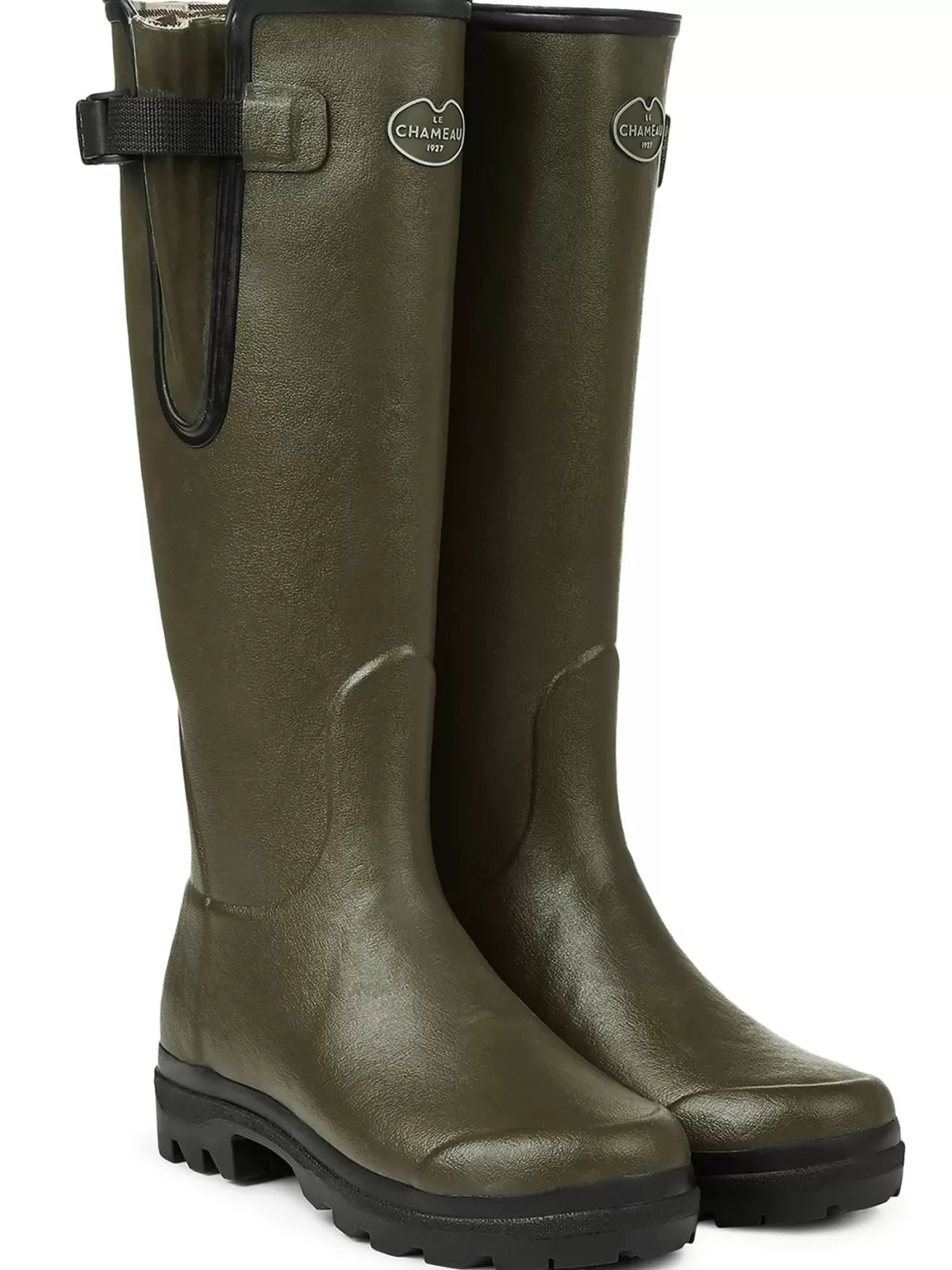 Hot Le Chameau Vierzon Boots - Ladies Jersey Lined Vert Chameau