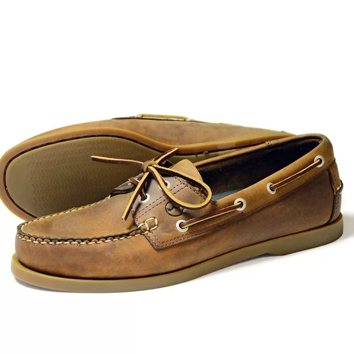 Hot Orca Bay Ladies Creek Leather Deck Shoes Sand