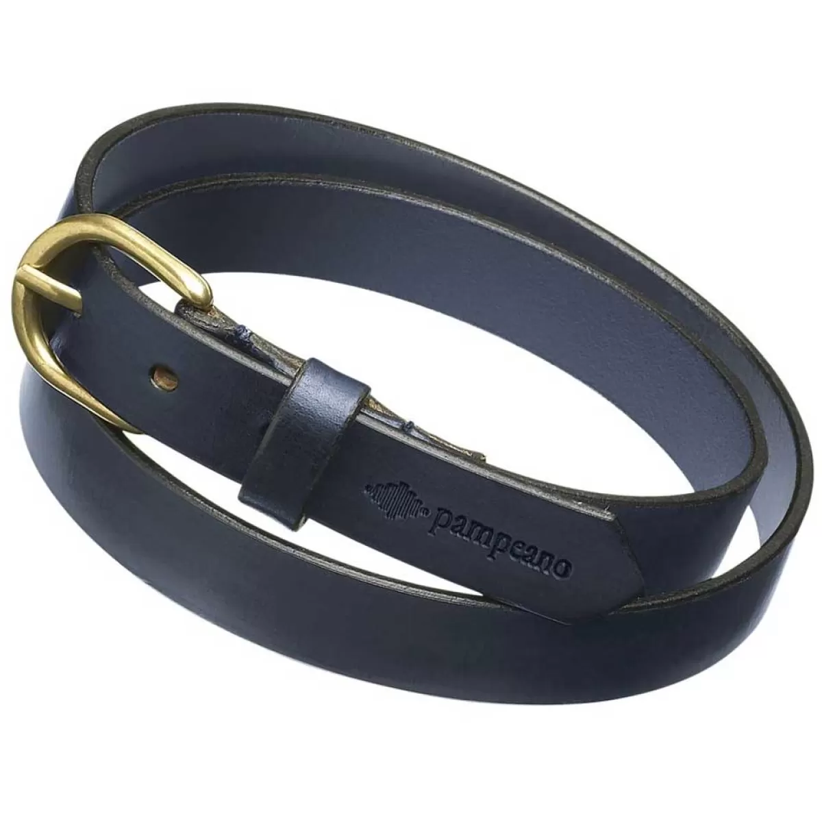 Best Pampeano Skinny Leather Belt - Hermano Navy