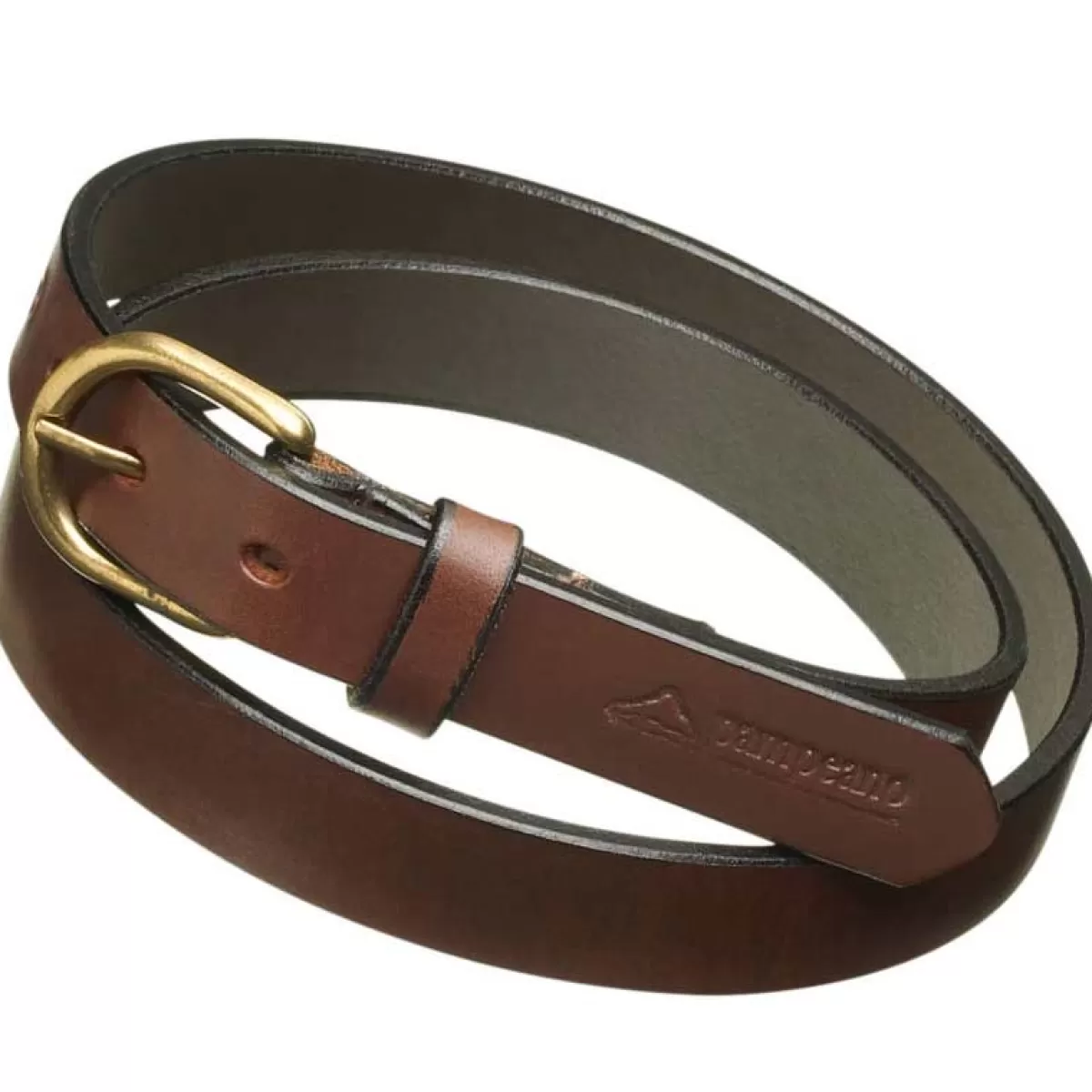 Clearance Pampeano Skinny Leather Belt - Papa Brown