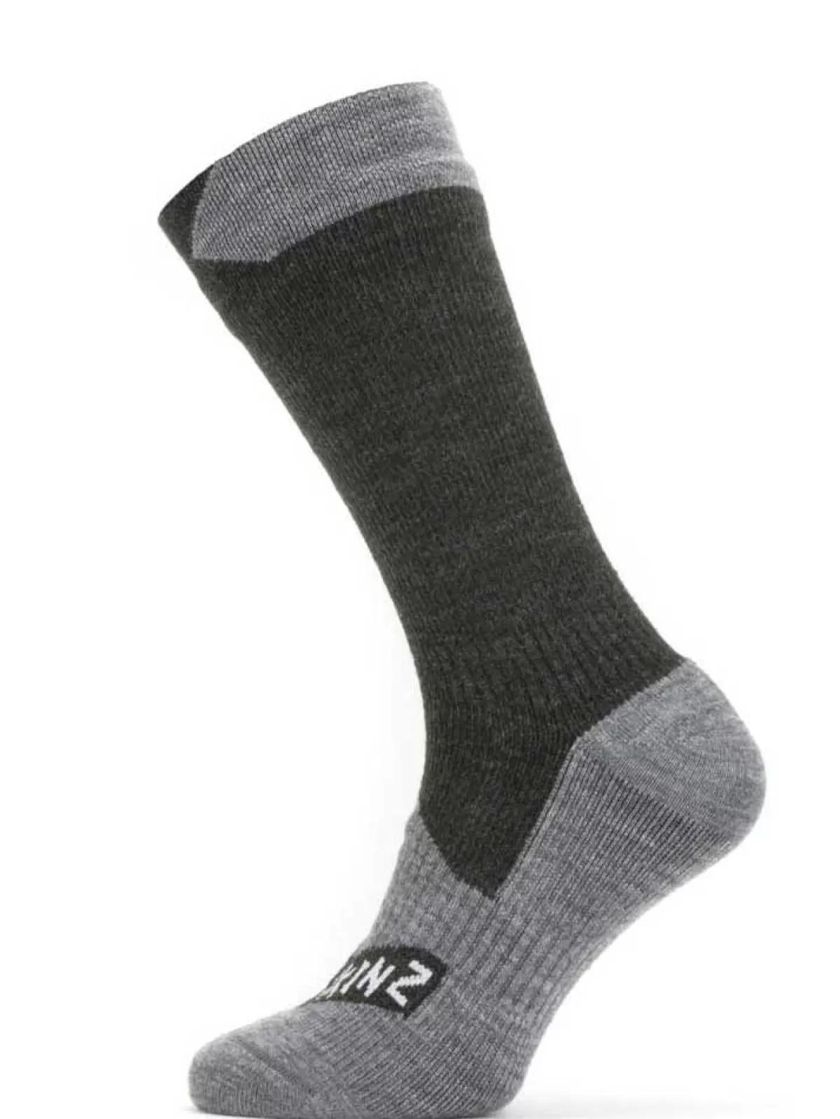 Sale Sealskinz Socks - Waterproof All Weather Mid Length - Black & Grey